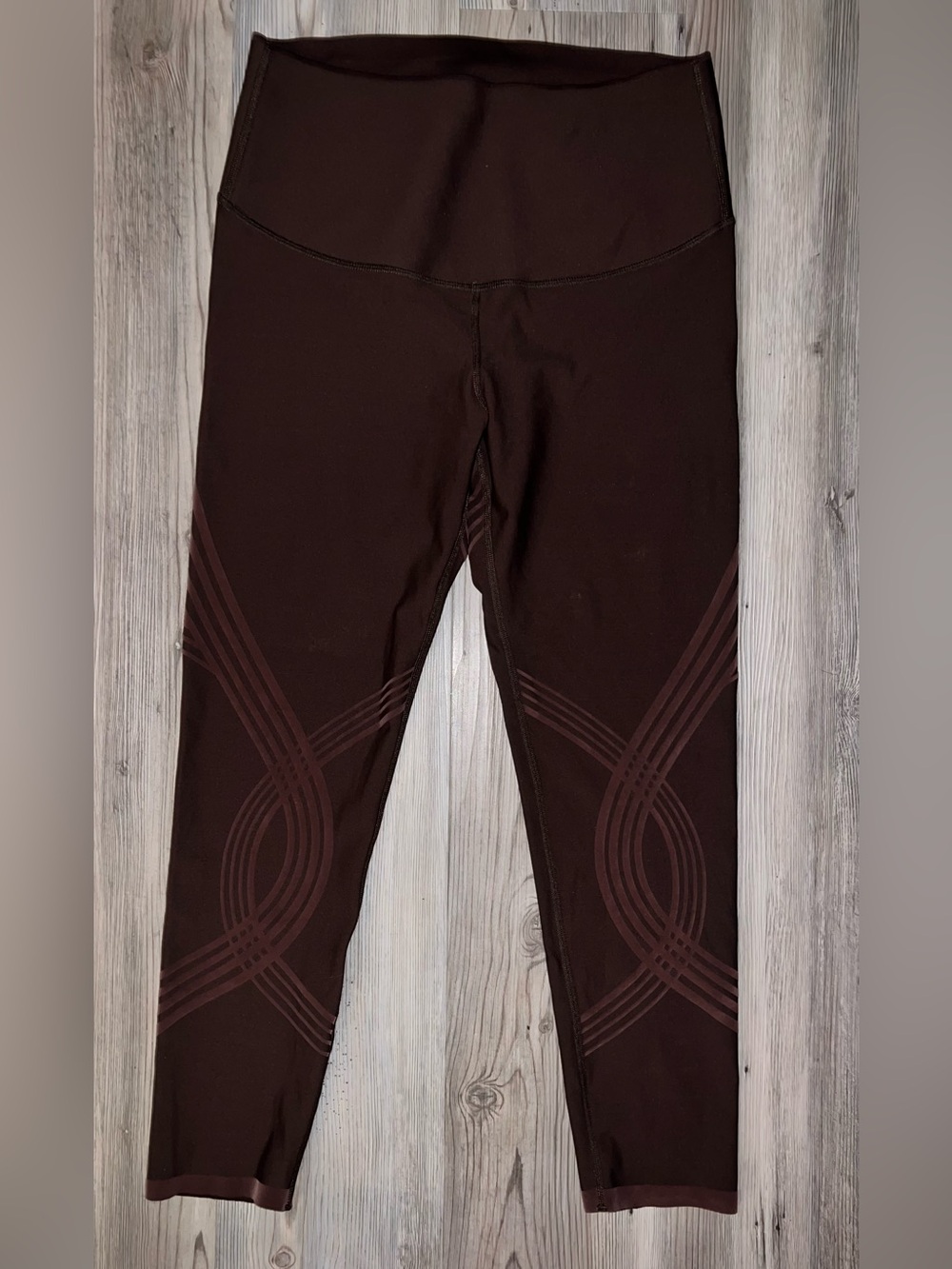 Fanka Body Sculpt 7/8 Brown Leggings (Reversible Wear) Small S